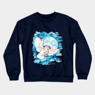 Barn Owl Flight Crewneck Sweatshirt